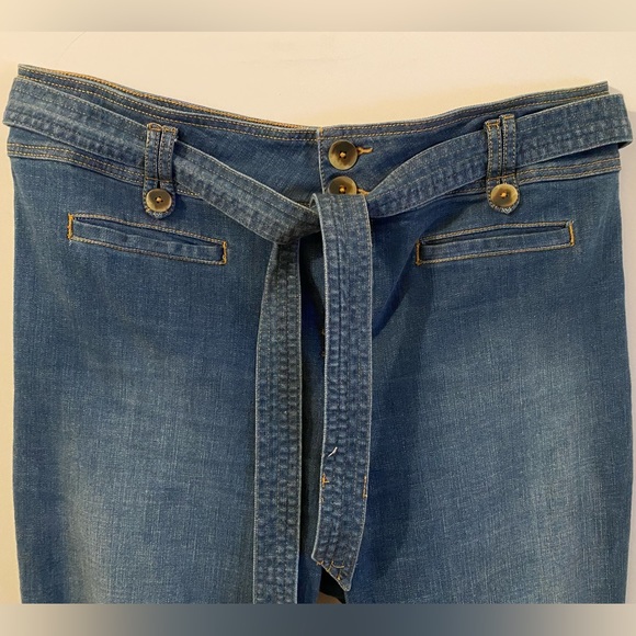 A+ ANTHROPOLOGIE Pilcro High-Rise Cropped Flare Self Belt Jeans - Plus Size 18W - Picture 8 of 15
